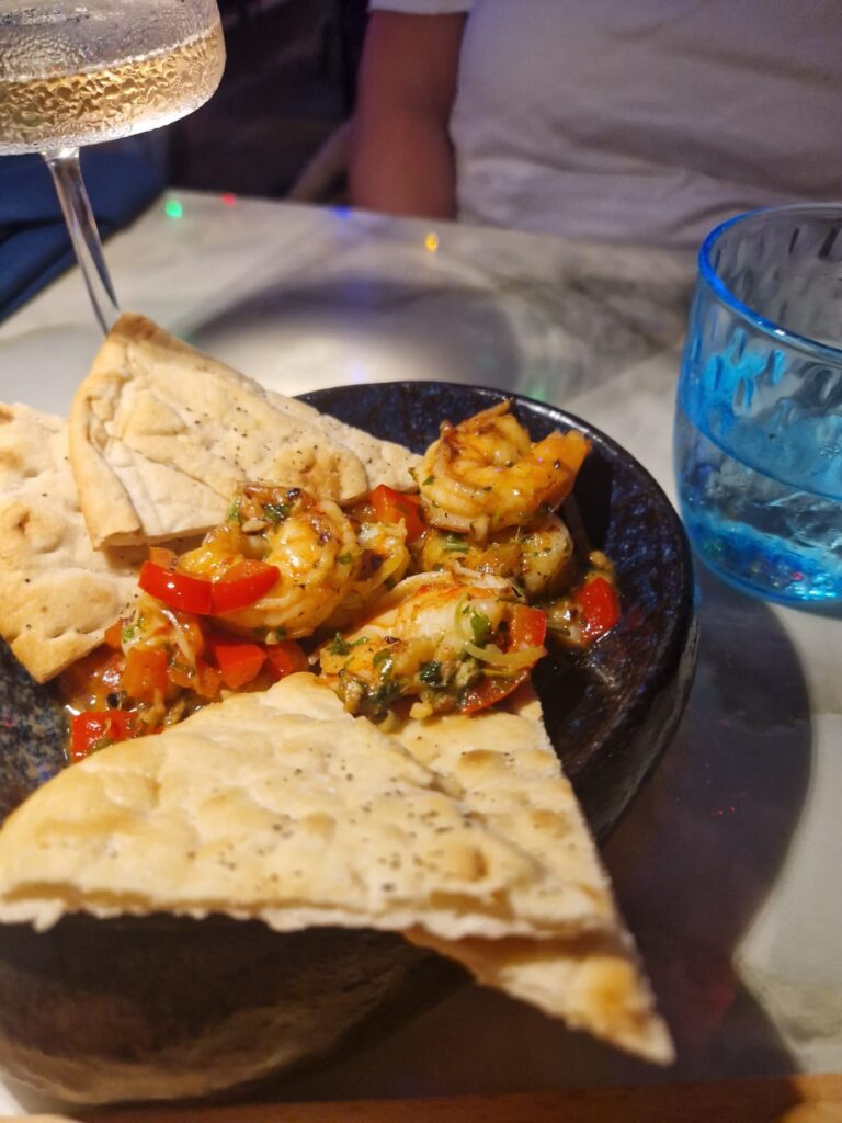 Gamba al Ajillo Restaurant Bubbles Bonaire